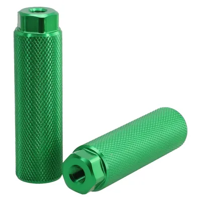 Bike Pegs Aluminum Alloy Anti Skid BMX Pegs For 3 8 Inch Axles | Durable Foot Rests For Road, Mountain & Track Bikes green