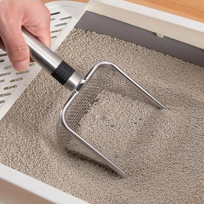 Stainless Steel Cat Litter Scoop Durable, Rust Resistant & Easy Clean With Ergonomic Handle For Quick Waste Removal Stainless Steel Cat Litter Scoop Durable, Rust Resistant & Easy Clean With Ergonomic Handle For Quick Waste Removal
