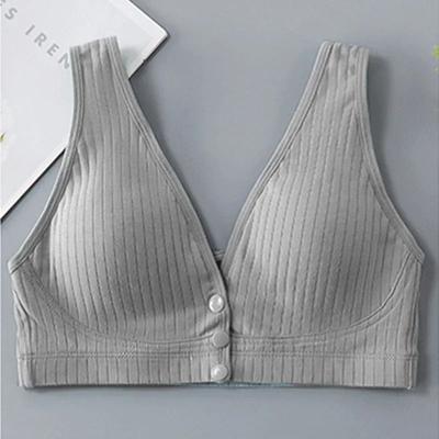 Cotton Nursing Bra For Pregnancy And Breastfeeding Plus Size Bralette With Soft Support 2xl grey