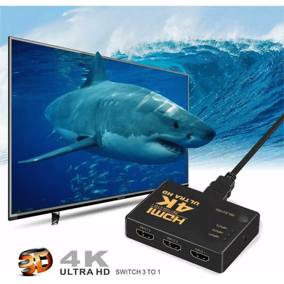 4K HDMI Cable Splitter Switcher Box Hub With IR Remote Control 4K HDMI Cable Splitter Switcher Box Hub With IR Remote Control