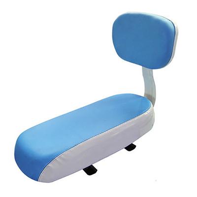 Soft Bicycle Rear Seat For Kids Adjustable Child Bike Seat With Backrest, Handle, Armrest & Footrest Pedals back Seat Blue