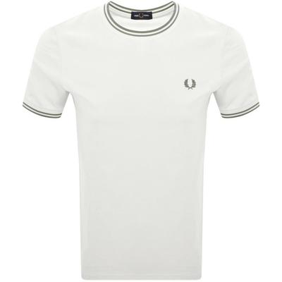 Twin Tipped Short Sleeved T Shirt - White - Fred Perry T-Shirts