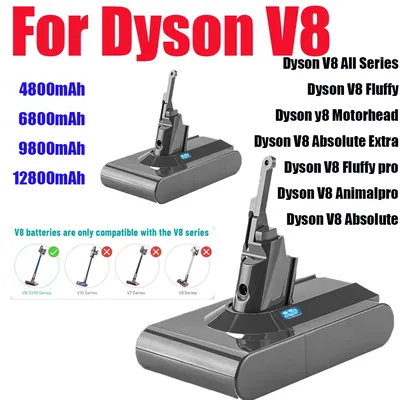 2026 Neu für Dyson V8 21,6 V 12800 mAh Ersatzakku für Dyson V8 Absolute Cord-Free Vacuum Handstaubsauger Batte Image
