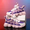 Mode Lila Casual Sneakers Kinder Trainer Drehschnalle Designer Schuhe Für Jungen Mädchen Bequeme Leder Kinder Sportschuhe