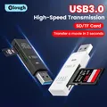 Lettore di schede USB 3.0 2 in 1 Lettura ad alta velocità Scheda di memoria Micro SD TF Adattatore per lettore di schede Flash Drive USB per accessori per PC portatili