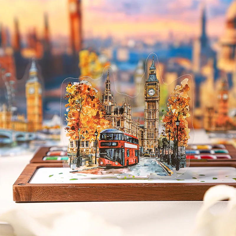 1 Packung/3 Pack Material Dekoration Welt Serie Bunte Große Bunte Handbuch Größe 10 teile/paket Aquascape Aufkleber Image