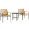 3 jeux de fours. Café en osier, chaises longues, meubles de jardin. 2 fauteuils de jardin, table basse, ensemble de meubles de balcon de jardin