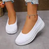 Neue frauen Schuhe Weiche Sohle Tuch Große Casual Mesh Sport Casual Vulkanisierte Schuhe Low Heels Trainer Turnschuhe Mode