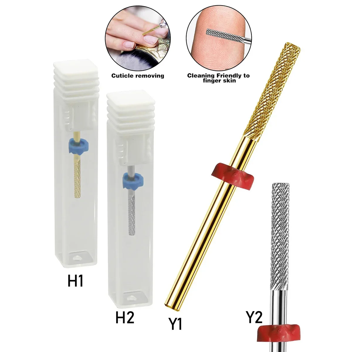 1pc Nagel Hartmetall Bohrer Bits Remover Nagelhaut Bit für Nagel Bohrer Reinigt Toten Nagel Liefert Nail Tech Elektrische Nagel datei Häutchen Image