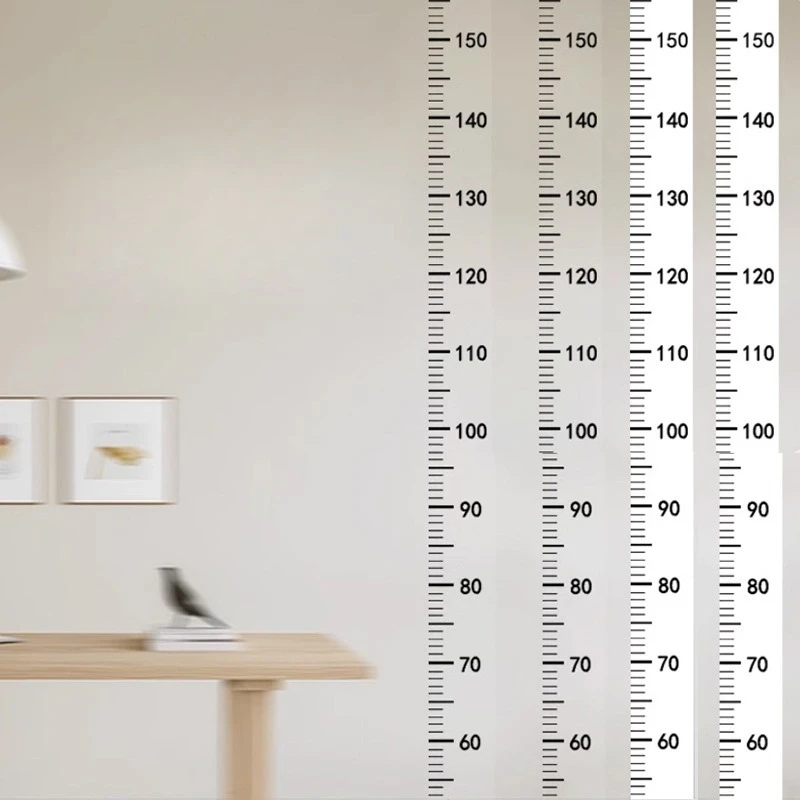 1 STÜCK Transparenter wasserdichter 2-Meter-Höhenwandaufkleber Messen Sie die Höhe Haushaltswaage Messlineal Wachstumstabelle Image