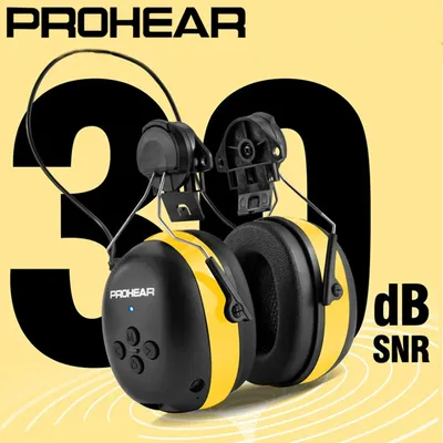 PROHEAR Bluetooth 5.3 Earmuffs Adapter for 3M H-700 Hard Hats DEWALT Hard Hat Hearing Protectors for Construction Worker Mowing