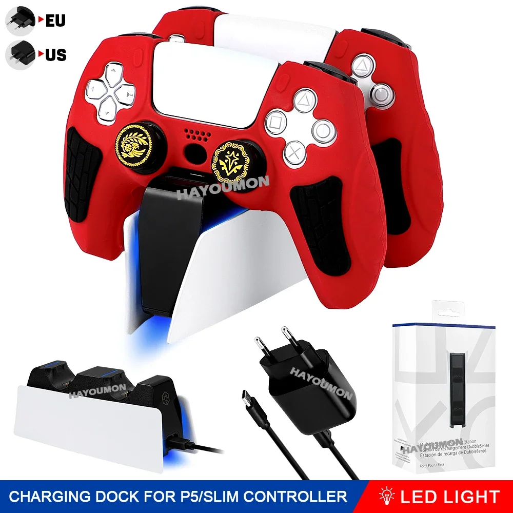 NEUE Dual Controller Ladestation für PS5 DualSense Ladestation Ladestation für PS5 Slim & Fat Wireless Game Controller Image