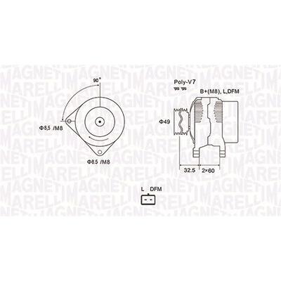 Magneti Marelli Generator [Hersteller-Nr. 063731814010] für Nissan, Renault Image