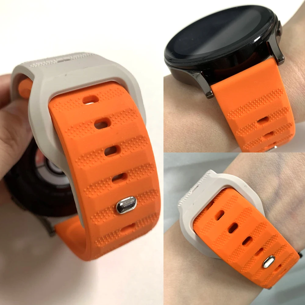Silikon-Softarmband für Samsung Galaxy Watch 7 6 5 40 mm 44 mm Gear S3 Classic Sport Band für Huawei 20 mm 22 mm atmungsaktives Armband Image