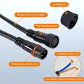2 3 4 5 6 7 8 Pin Connettore 0.3/2.5 Quadrato Led Cavo di Alimentazione Esterno Antipolvere Maschio Femmina Conector per Illuminazione A Led IP68
