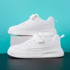 Weiß Jungen Turnschuhe Wohnungen Kinder Casual Schuhe Schwarz Kid Turnschuhe PU Leder Mode Bequeme Sport Tennis Schuhe für Jungen