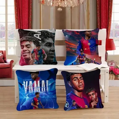 Laminierter Yamal-Kissenbezug für Schlafzimmer, Zimmer und Wohnzimmer, Sofa, dekorativer Kissenbezug Image