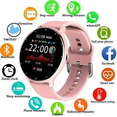 LIGE Frauen Smart Band Uhr Echtzeit Aktivität Tracker Sport Uhren Herzfrequenz Gesundheit Überwachung Musik Damen Smart Uhr Männer