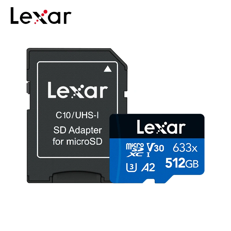 Lexar Speicherkarte 32 GB 64 GB 128 GB 256 GB 512 GB High Speed 633x TF-Karte UHS-I A1 Klasse 10 Micro SD-Karte für Kamera Image