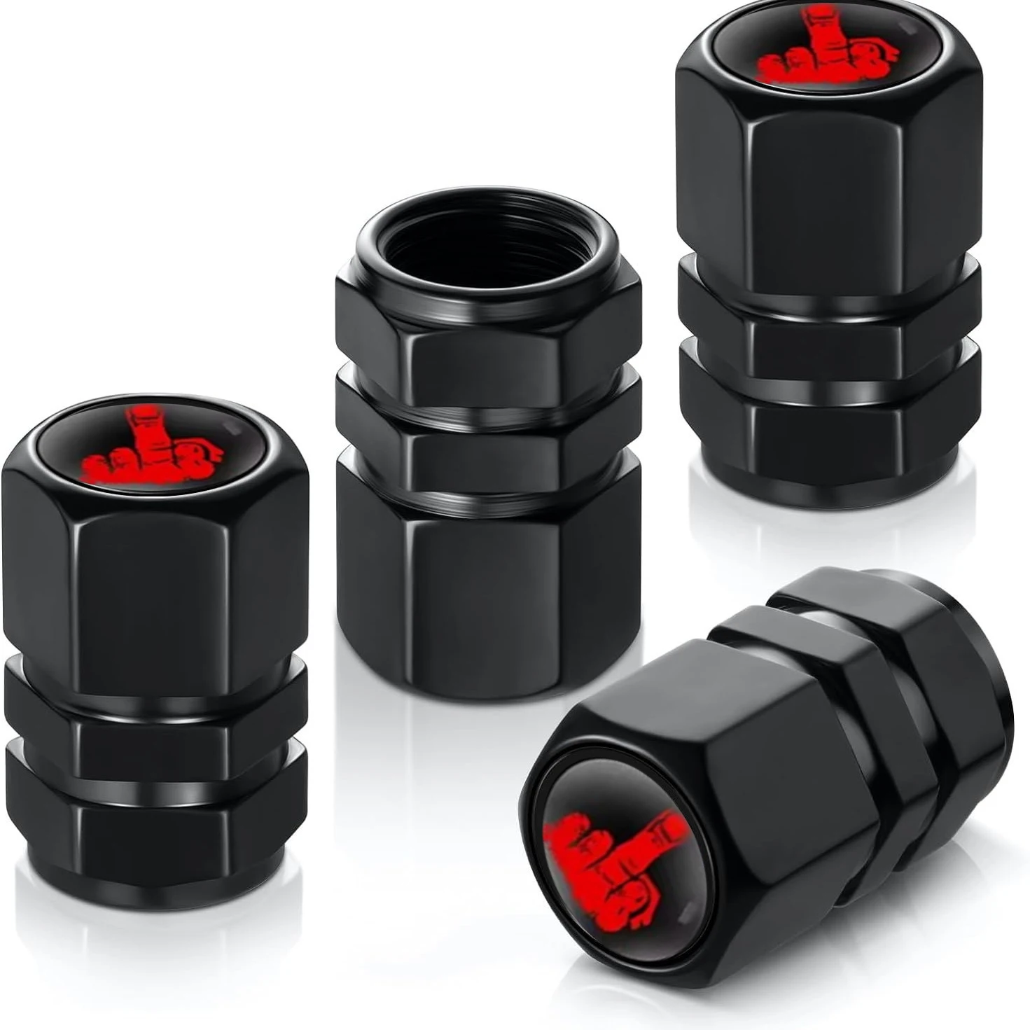 4 pezzi tappi valvole pneumatici per auto guarnizione in alluminio tappi stelo valvola pneumatici coperture antipolvere universali per auto camion moto tappi bicicletta