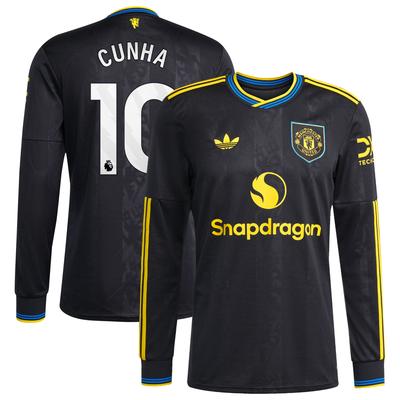 Manchester United adidas Ausweichtrikot 2025-26 - Langarm mit Aufdruck Cunha 10 Image