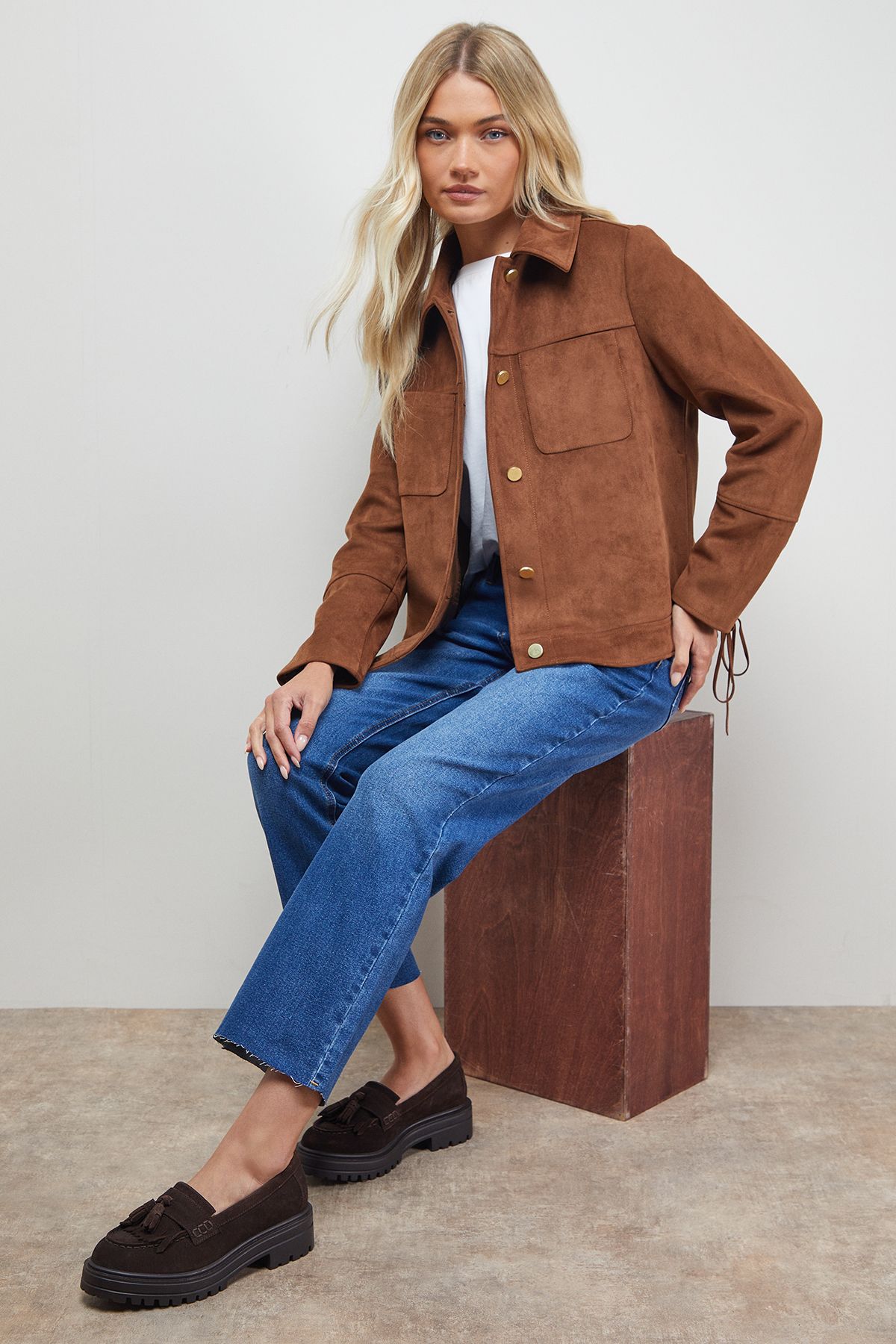 Oasis Womens Brooker Suede Tassel Chunky Loafers - Chocolate - Size UK 6 | Oasis Sale | Discount Designer Brands