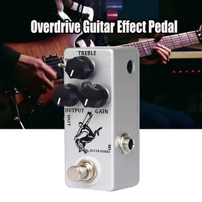 MOSKY Silver Horse Overdrive Guitar Effect Pedal | True Bypass | Dual Voice Modes | Analog Circuit| Aluminum Shell Guitar Effect