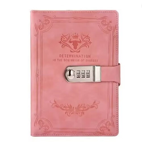 A5 200 Seiten Retro-Passwortbuch mit Schloss Tagebuch verdickt kreatives Handbuch Studentennotizblock Schreibwaren Notizbuch Ordner Image