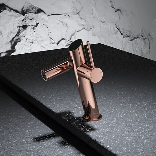 Waschbeckenarmatur - Klassisch Gebürstetes Nickel / Galvanisiert / Lackierte Oberflächen Mittelset Einhebel EinlochBath Taps Image