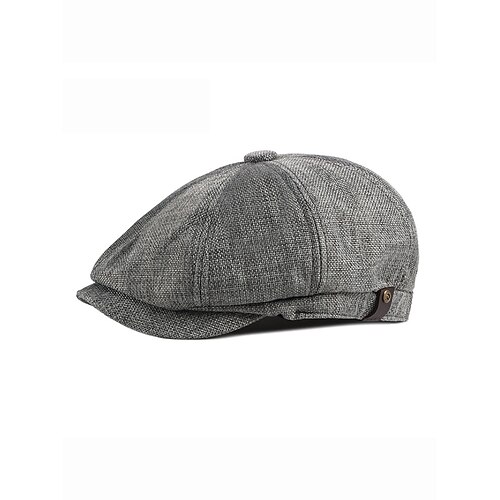 Klassische Newsboy-Mütze für Herren – Vintage-Flachhut mit 8 Feldern und verstellbarer Passform, leichter Stoff, ideal für Freizeitausflüge, Reisen und Streetwear im Herbst Image