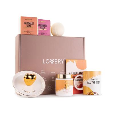 Lovery Happy Birthday Personalized Gift Box, 8Pc Unique Self Care Relaxing Spa