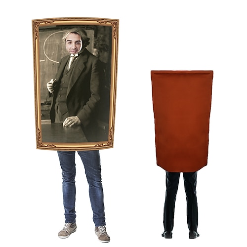 Karnevalskostüm 2026 Mona Lisa Berühmte Bilder Karneval Cosplay Kostüm Lustige Kostüme Cosplay Erwachsene Herren Damen Karneval Maskerade Party Leistung Einfaches Karnevalskostüm Verkleiden Image