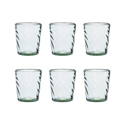 10 Strawberry Street Set Of 6 Optic Swirl Mexican Glassware: Double Old Fashioned