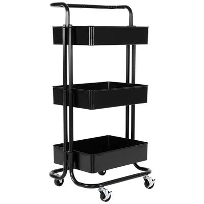 Seville Classics 3-Tier Steel Cart With Handle