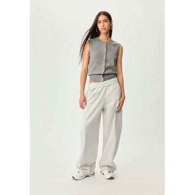 Stradivarius Buttoned knit vest Grey melange L