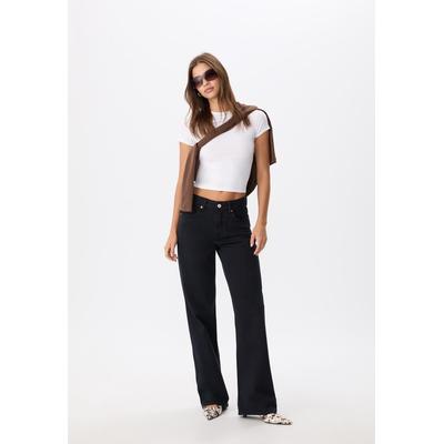Stradivarius D92 straight wide-leg jeans Dark blue 4