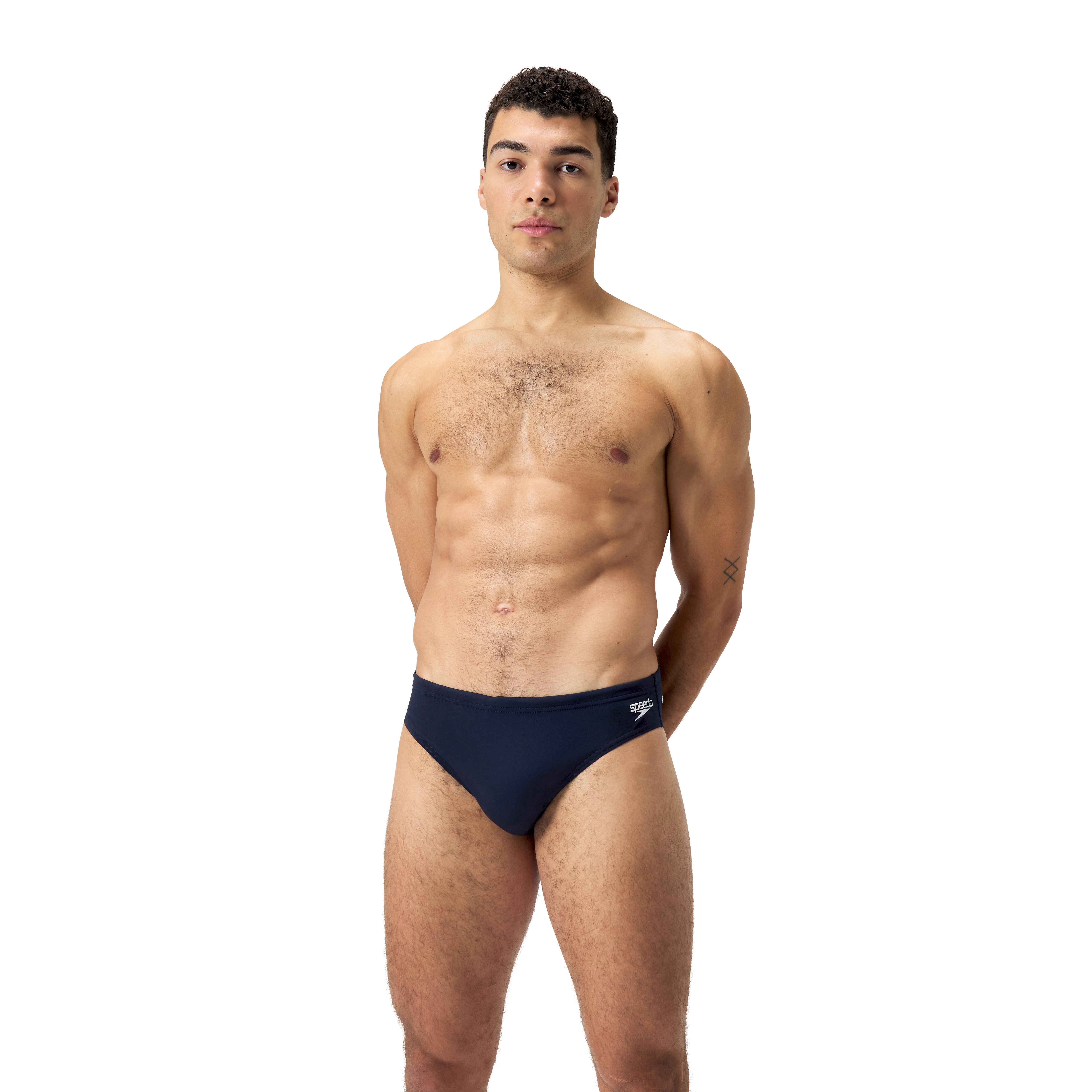 Badehose SPEEDO "Badehose Brick", Herren, Gr. 6M, N-Gr, blau (navy), Microfaser, Polyester, unifarben, Badehosen, 100% chlorbeständig Image