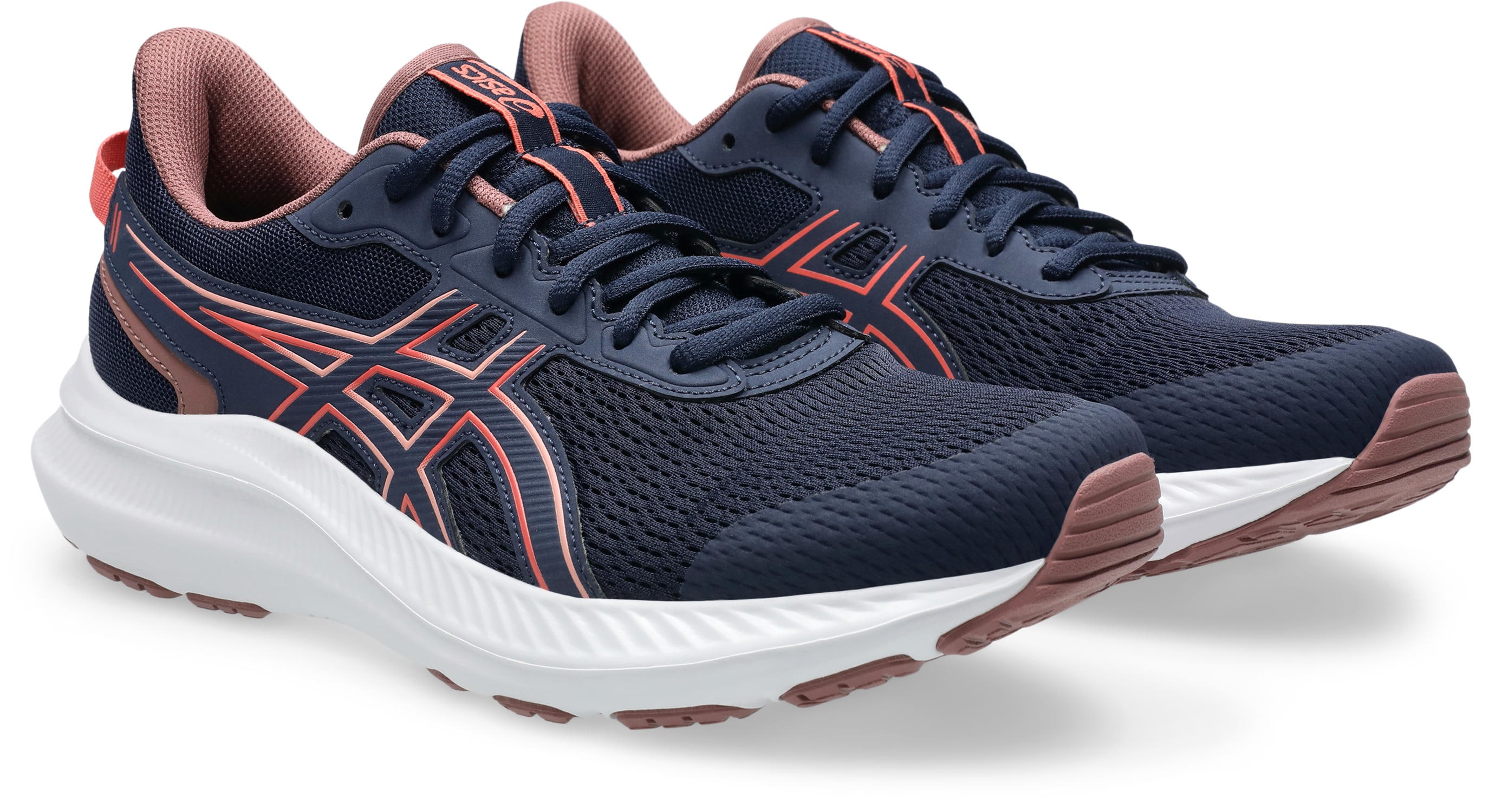 Laufschuh ASICS "JOLT 5", Gr. 39, rosa (midnight, schwarz pink clay), Textil, Schuhe