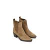 Westernstiefelette MARC O'POLO "LUNA", Damen, Gr. 39, braun (hellbraun), Veloursleder, unifarben, modisch, Schuhe, Chelseaboots, Blockabsatz, mit Reißverschluss und Elastikeinsätze