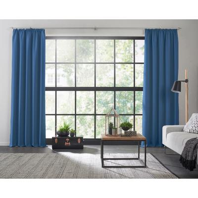 Vorhang WIRTH "Dim out" Gr. 3, blau, B:145cm H:220cm, Polyester, Gardinen Image