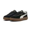 Sneaker PUMA "PUMA Club Klassika Sneakers aus Wildleder Damen", Gr. 41, schwarz-weiß (schwarz warm weiß), Obermaterial: Textil, Kuhleder, Synthetik; Futter: Textil, Synthetik; Innensohle: Textil; Laufsohle: Gummi, Schuhe