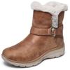 Winterstiefel SKECHERS "EASY GOING-DREAMERS MOVE", Damen, Gr. 39, braun (hellbraun), Lederimitat, casual, Schuhe, Schlupfstiefel, Snowboots, Winterschuh mit Slip-Ins Schafteinstieg