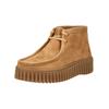 Plateaustiefelette CLARKS "Clarks Stiefelette Nubukleder", Damen, Gr. 39, braun (tan), Nubukleder, casual, Schuhe