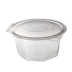 DayBays 750 Stk. Haushaltsbox PP 2000 ml 220x216x88 mm 8 Eckig Salat-Box Alpha mit anhängendem Deckel Image