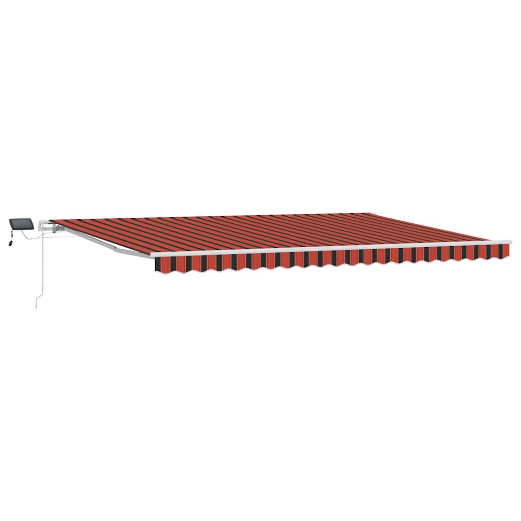 vidaXL Einziehbare Markise mit Orange und Braun 500 x 350 cm Stoff Image