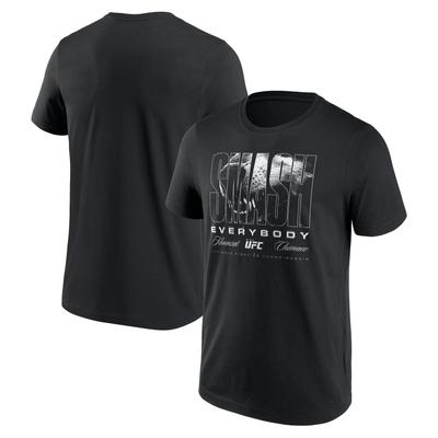 UFC Khamzat Chimaev Smash Everybody Weißes T-Shirt – Schwarz – Herren Image