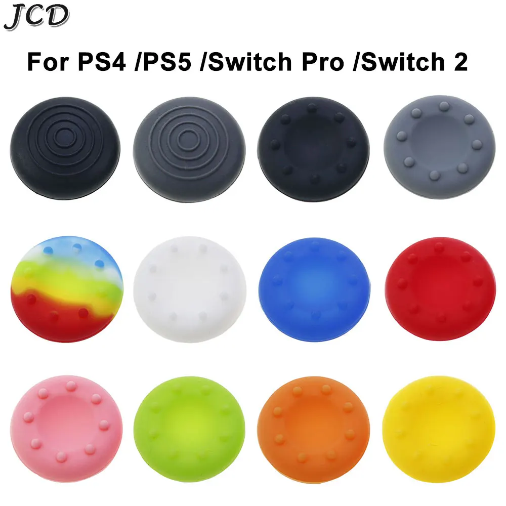 JCD 4PCS Silikon Non-slip Analog Joystick Thumb-Stick Grip Caps Für PS2 PS3 PS4 PS5 Xbox One 360 schalter Pro 2 NS2 Controller