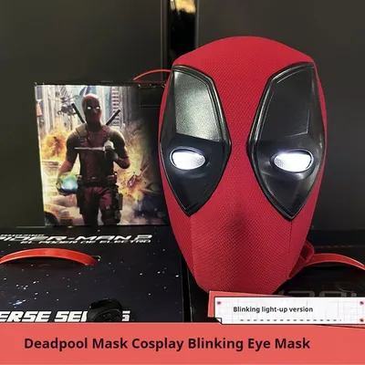 Anime 1:1 Deadpool Serie Elektrische Helm Spielzeug Können Blink Und Glow Halloween Cosplay Maske Für Jungen Deadpool Helm Geburtstag Geschenke Image