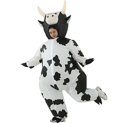 Kuh aufblasbares Monsterkostüm gruseliges aufblasbares Cosplay-Kostüm für Erwachsene, Halloween, Weihnachten, Party, Festival, Bühne Image