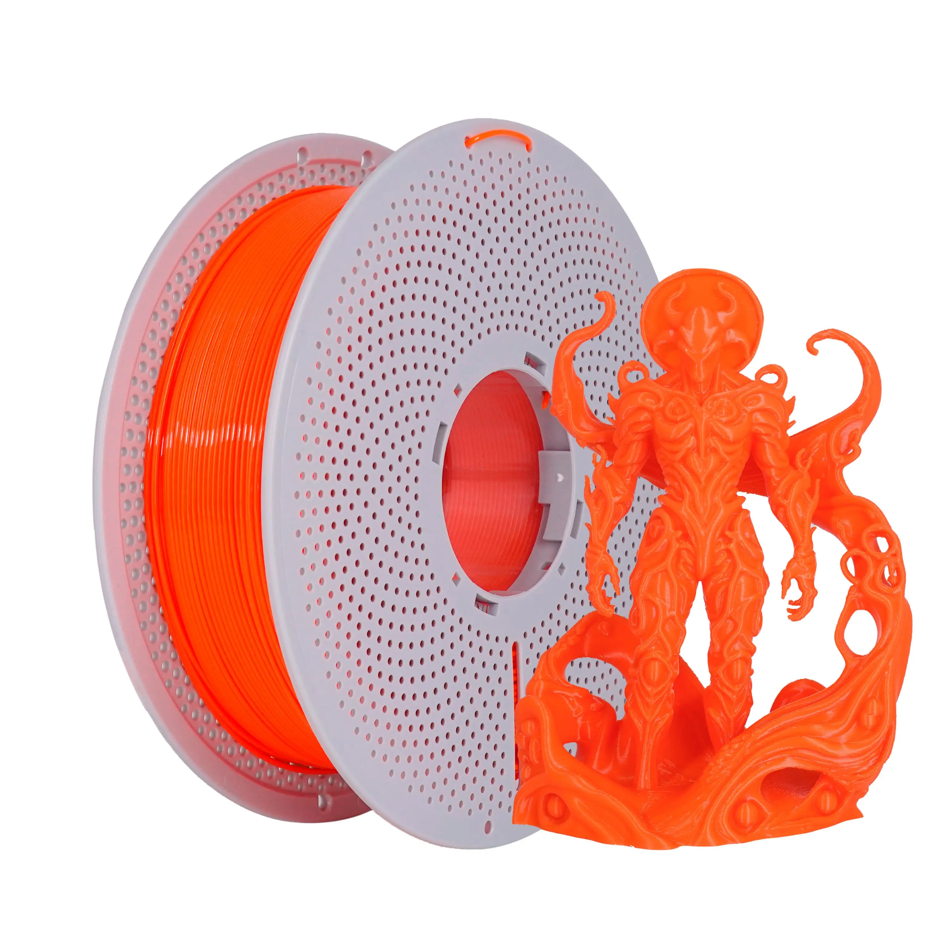 1 kg PLA + 3D-Druckfilament, geeignet für 3D-Drucker, 1,75 mm +/- 0,03 mm, 1 kg (2,2 Pfund) Rolle Orange 1 kg Image